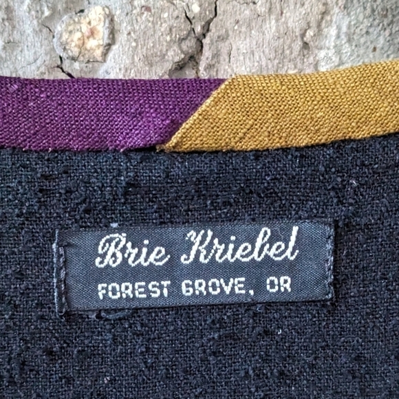 Brie Kriebel Forest Grove Oregon Handmade Patchwork Primitive Vest Large - Picture 2 of 8